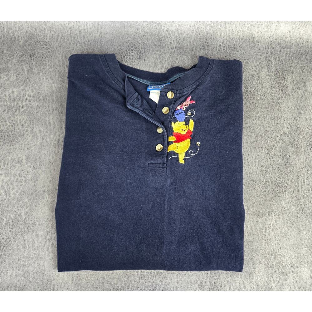 Disney Winnie the Pooh Navy Henley Blouse